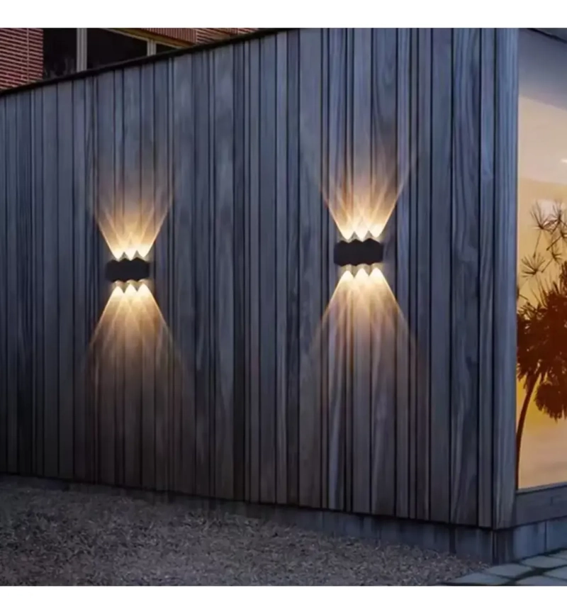 LAMPARA APLIQUE FOCO PARED NEGRO HOGAR LUZ CALIDA - 4