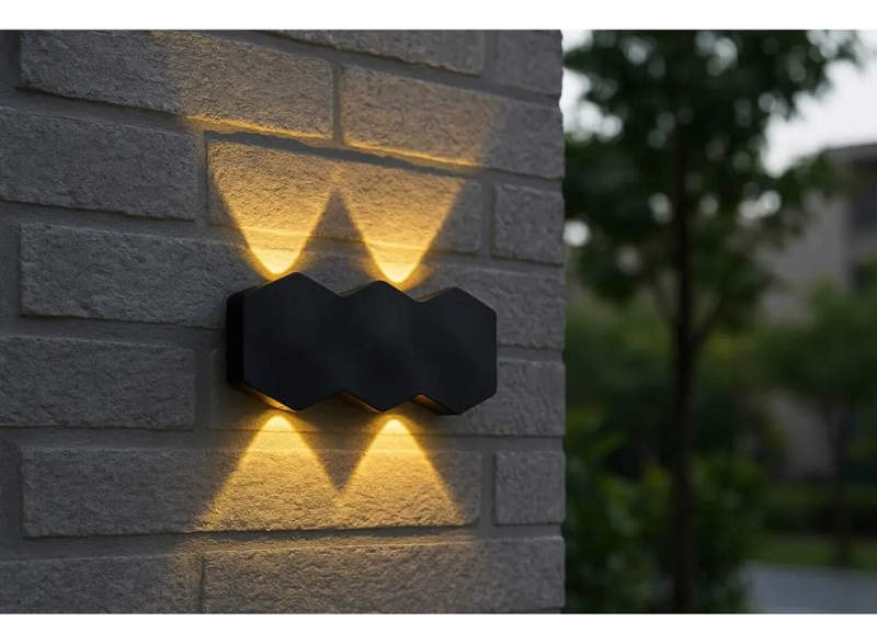 LAMPARA APLIQUE FOCO PARED NEGRO HOGAR LUZ CALIDA - 5