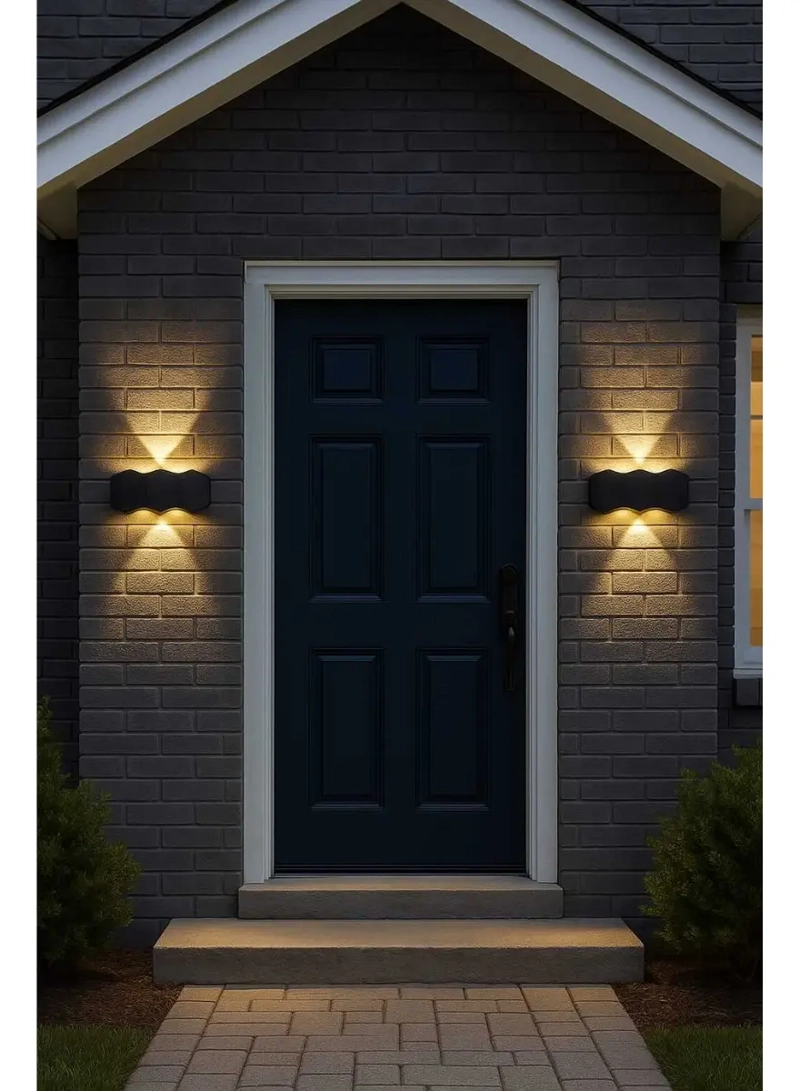 LAMPARA APLIQUE FOCO PARED NEGRO HOGAR LUZ CALIDA - 6