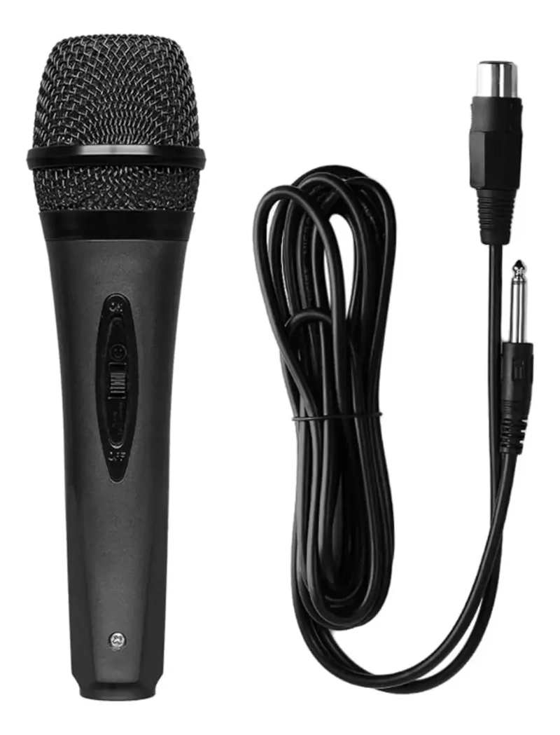 MICROFONO KARAOKE PROFESIONAL CABLE CONEXION AUXILIAR AUDIO - 1