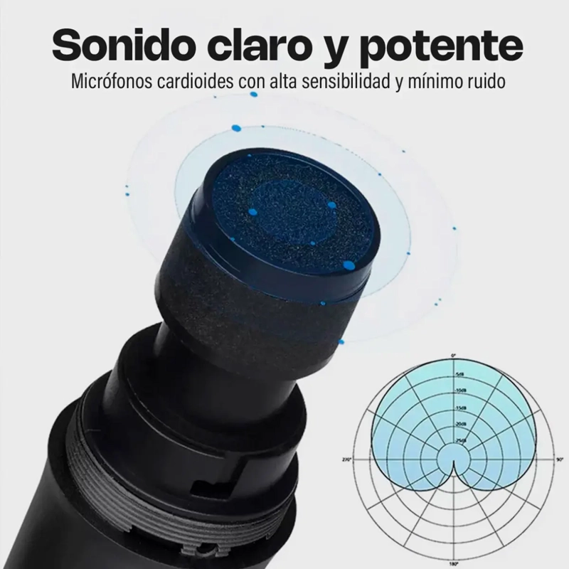 MICROFONO KARAOKE PROFESIONAL CON CABLE CONEXION AUXILIAR - 2