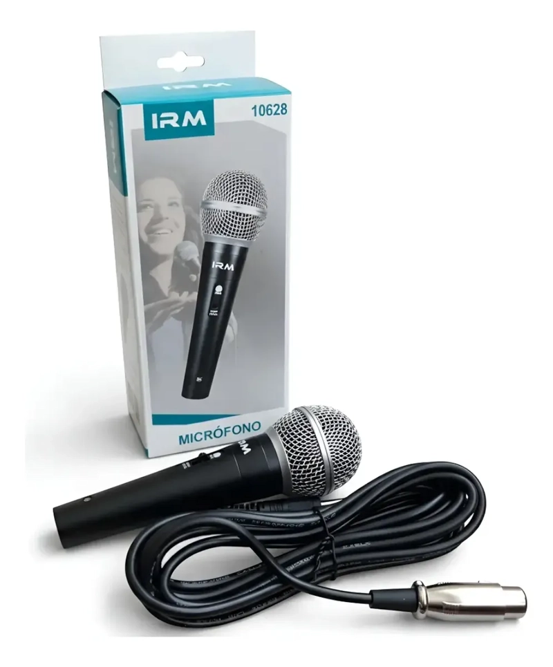 MICROFONO KARAOKE PROFESIONAL CON CABLE CONEXION AUXILIAR - 6