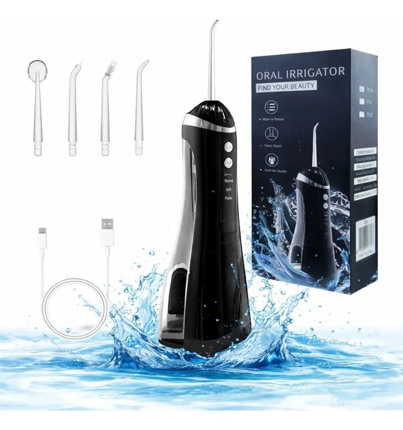 IRRIGADOR BUCAL ORAL PORTATIL RECARGABLE USB 200ML - 1