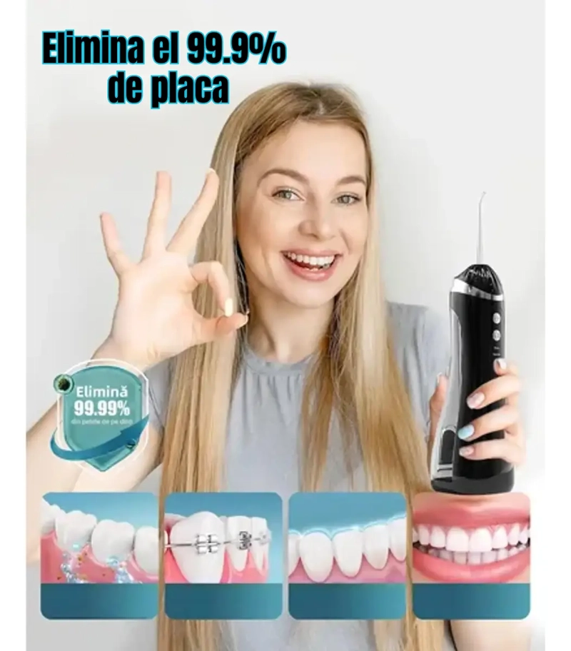 IRRIGADOR BUCAL ORAL PORTATIL RECARGABLE USB 200ML - 5