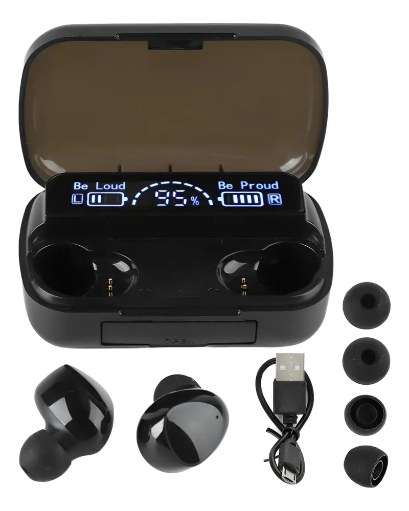 AUDIFONOS BLUETOOTH INALAMBRICOS ESTE REO + CAJA DE CARGA - 1