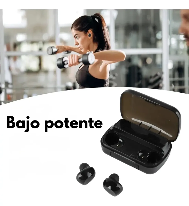 AUDIFONOS BLUETOOTH INALAMBRICOS ESTE REO + CAJA DE CARGA - 5