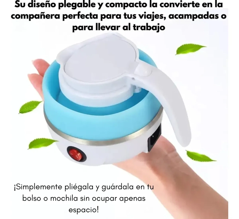 MINI HERVIDOR PORTATIL PLEGABLE RECARGABLE CAMPING - 4