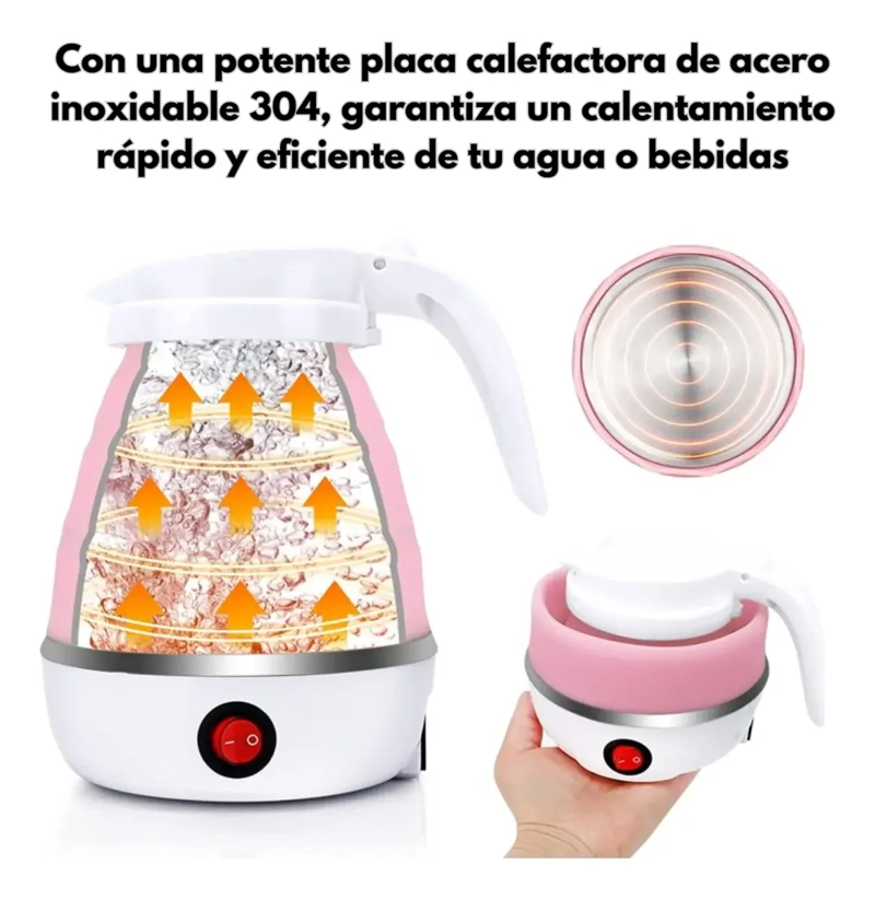 MINI HERVIDOR PORTATIL PLEGABLE RECARGABLE CAMPING - 5