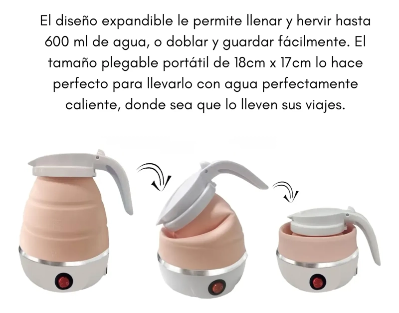 MINI HERVIDOR PORTATIL PLEGABLE RECARGABLE CAMPING - 7