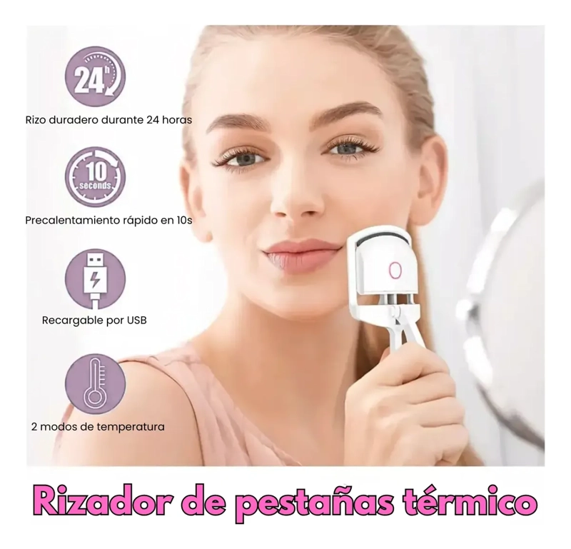 ENCRESPADOR RIZADOR DE PESTAÑAS ELE CTRICO RECARGABLE - 6