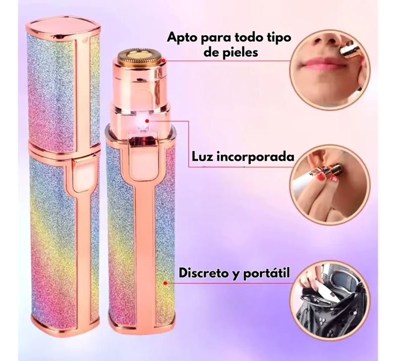 MINI MAQUINA DEPILADORA FACIAL MUJER BOZO CEJAS RECARGABLE - 2