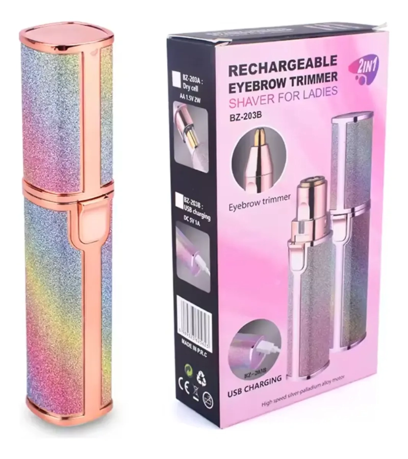 MINI MAQUINA DEPILADORA FACIAL MUJER BOZO CEJAS RECARGABLE - 7