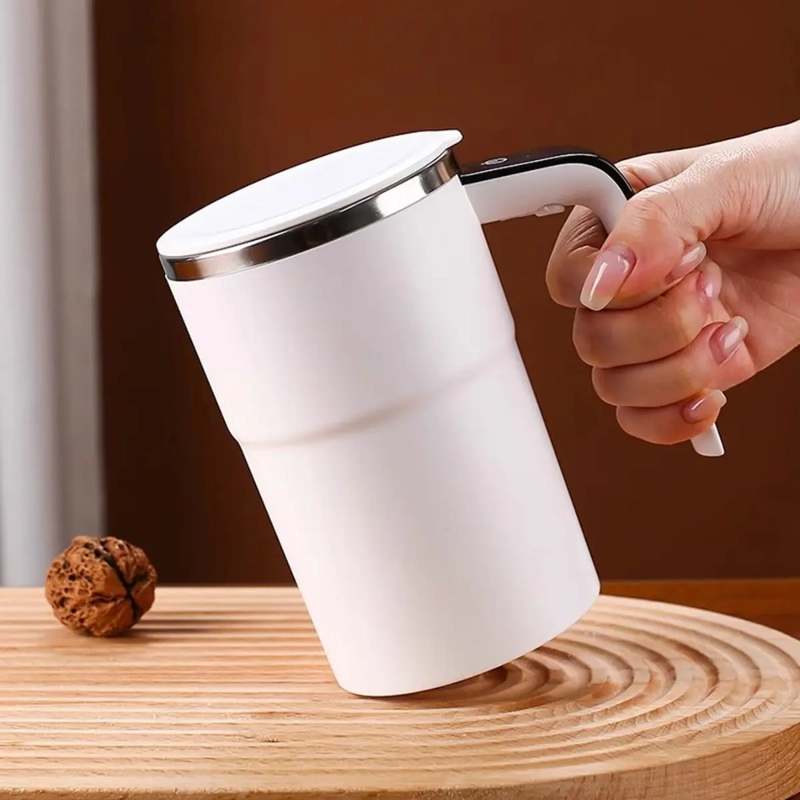TAZA VASO MEZCLADOR BLANCO INALAMBRICO RECARGABLE PANTALLA LED - 4