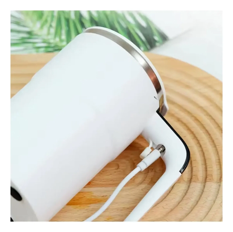 TAZA VASO MEZCLADOR BLANCO INALAMBRICO RECARGABLE PANTALLA LED - 5