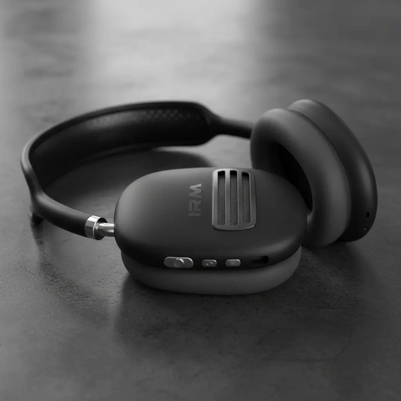 AUDIFONOS IRM OVER-EAR INALAMBRICOS GAMER CON MICROFONO Y LUZ LED RGB NEGRO - 8