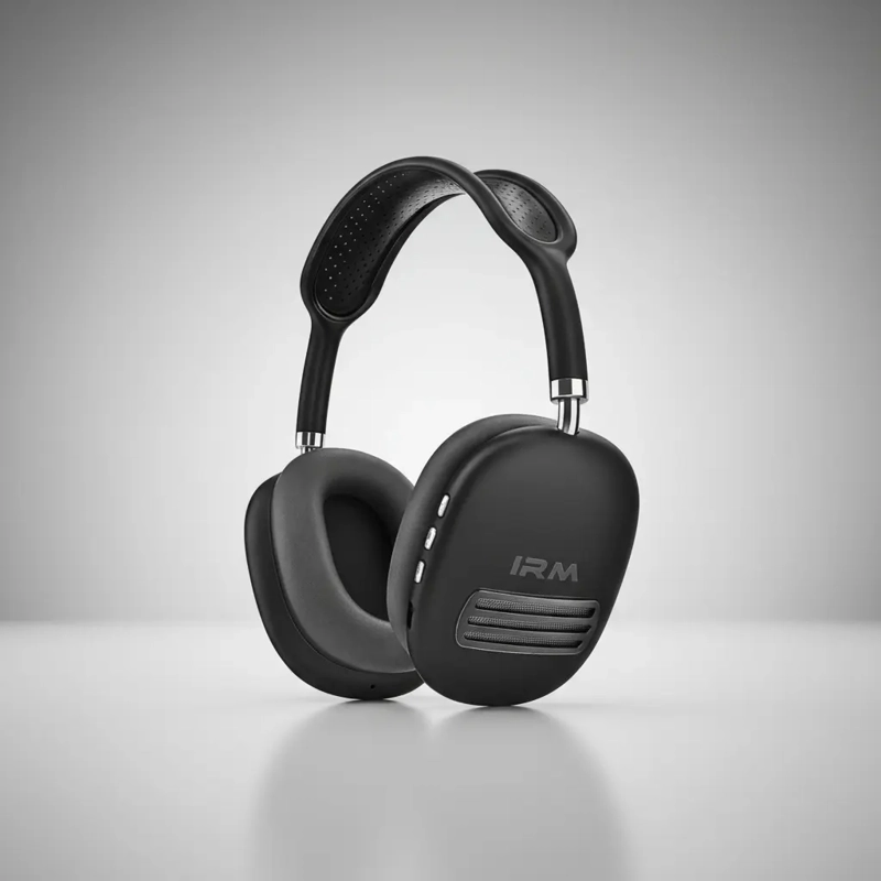 AUDIFONOS IRM OVER-EAR INALAMBRICOS GAMER CON MICROFONO Y LUZ LED RGB NEGRO - 9