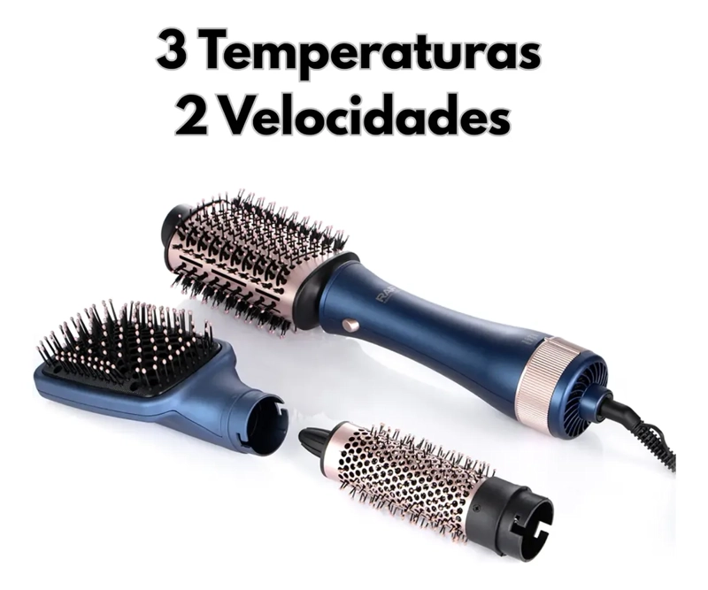CEPILLO SECADOR 3 EN 1 ALIZADOR RIZADOR VOLUMINIZADOR 1200W - 4