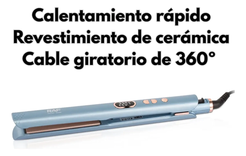 PLANCHA ALISADOR PELO CABELLO ALUMINIO CERAMICA HASTA 220 - 6