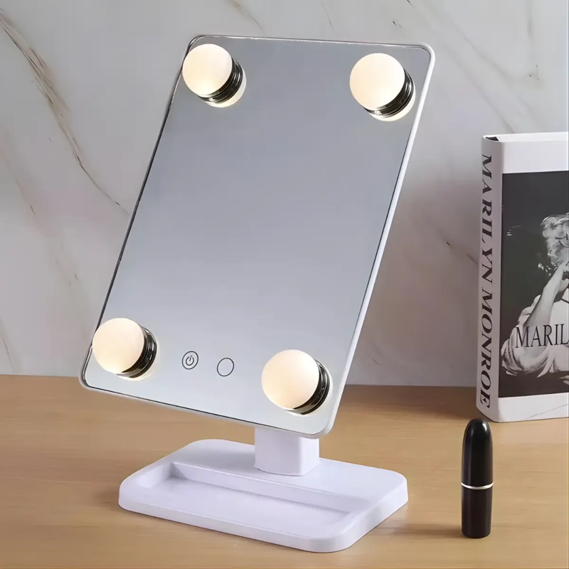 ESPEJO MAQUILLAJE TOCADOR CON LUZ LED SENSOR TACTIL 360 - 4