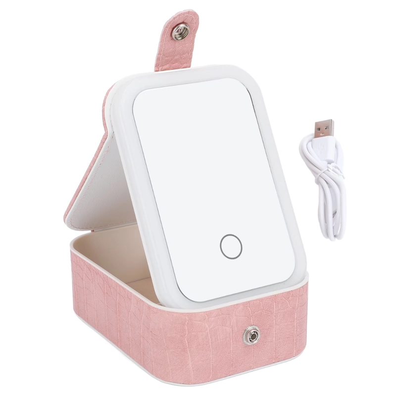 ESPEJO DE MAQUILLAJE CON LUZ LED Y ORGANIZADOR - 5
