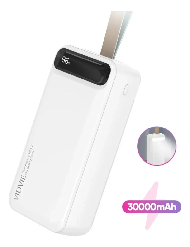 CARGADOR PORTATIL POWERBANK 30000MAH LINTERNA LED 22.5W - 2