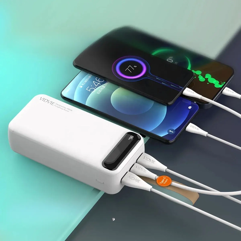 CARGADOR PORTATIL POWERBANK 30000MAH LINTERNA LED 22.5W - 5