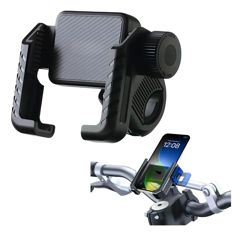 SOPORTE TELEFONO CELULAR AJUSTABLE PARA BICICLETA MOTO - 1