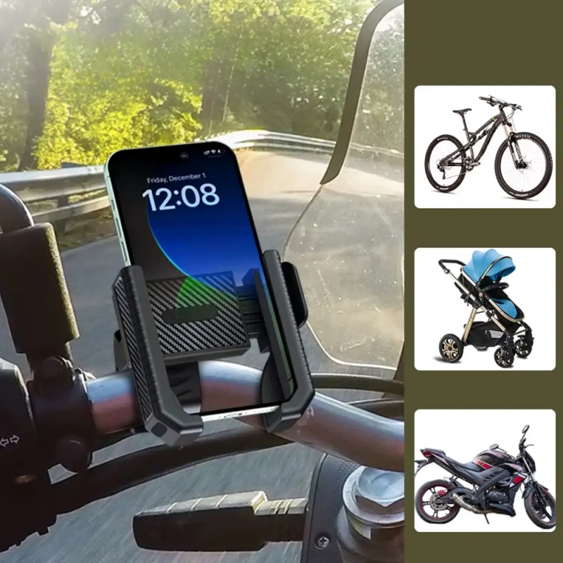 SOPORTE TELEFONO CELULAR AJUSTABLE PARA BICICLETA MOTO - 3
