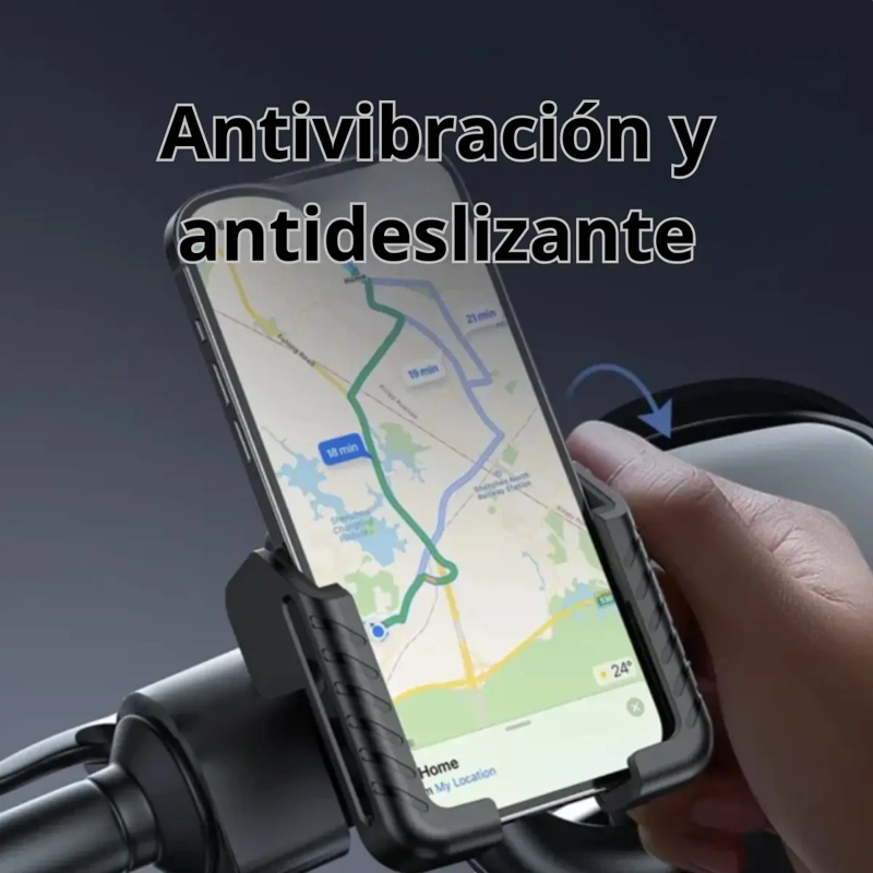 SOPORTE TELEFONO CELULAR AJUSTABLE PARA BICICLETA MOTO - 5