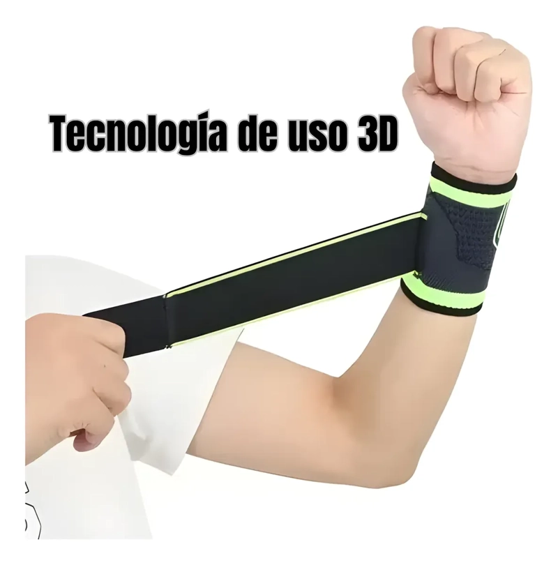 MUÑEQUERA DEPORTIVA AJUSTABLE CON COMPRESION SOPORTE MUÑECA - 2