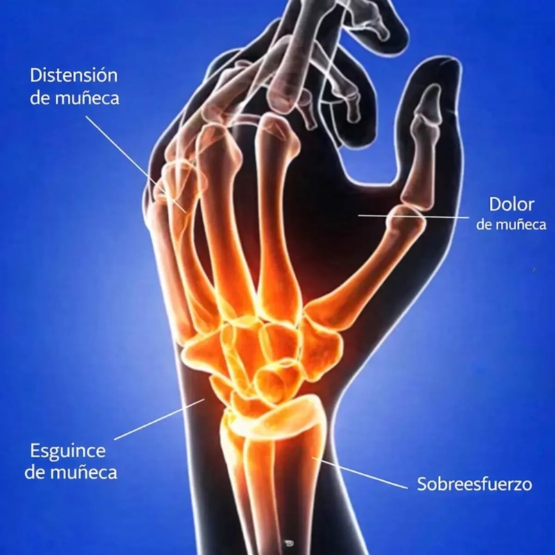 MUÑEQUERA DEPORTIVA AJUSTABLE CON COMPRESION SOPORTE MUÑECA - 5