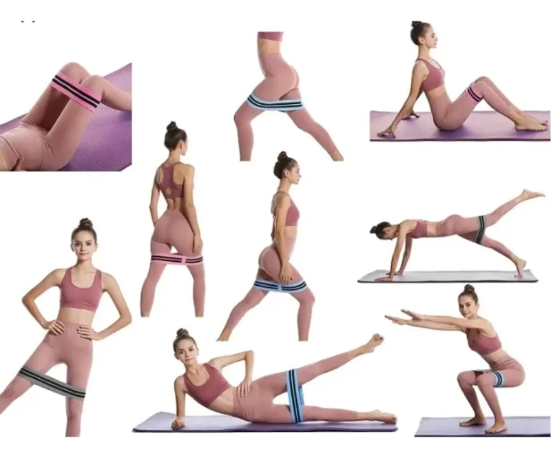 SET 3 BANDAS ELASTICAS RESISTENCIA PARA GLUTEOS PIERNAS - 4