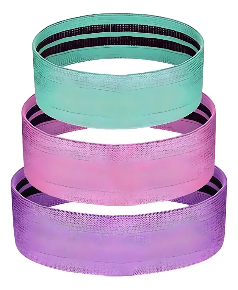 SET 3 BANDAS ELASTICAS RESISTENCIA PARA GLUTEOS PIERNAS - 6