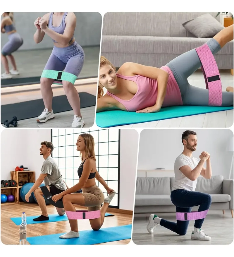 SET 3 BANDAS ELASTICAS RESISTENCIA PARA GLUTEOS PIERNAS - 7
