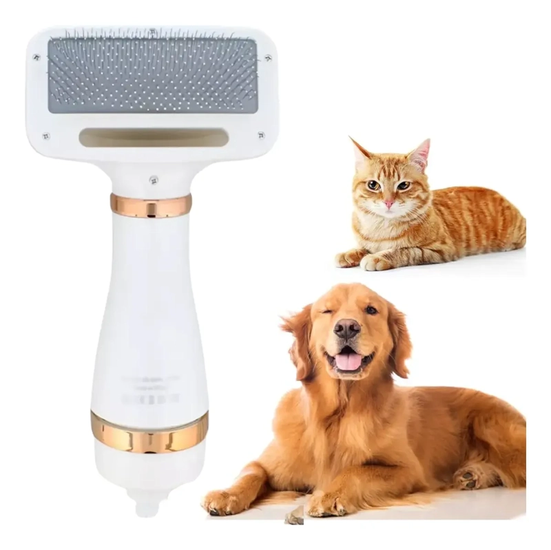 SECADOR PARA MASCOTAS CEPILLO 2 EN 1 GROOMING PERROS GATOS - 1