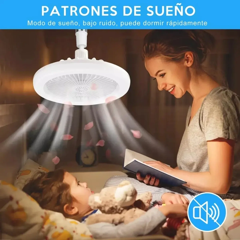 LAMPARA AMPOLLETA LED VENTILADOR MULTIUSO BAJO CONSUMO E27 - 4