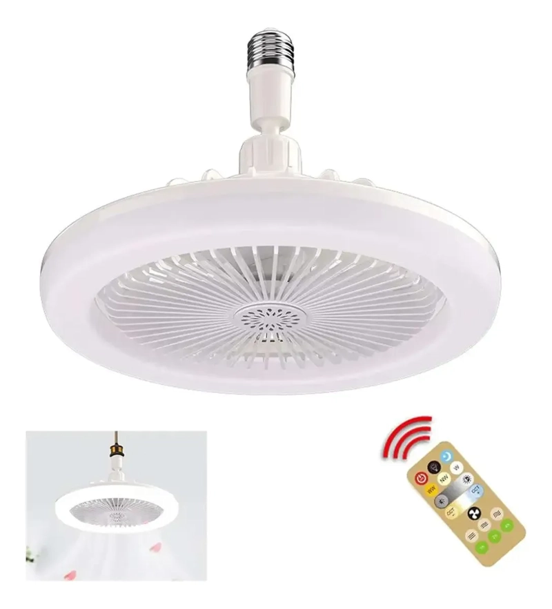 LAMPARA AMPOLLETA LED VENTILADOR MULTIUSO BAJO CONSUMO E27 - 6