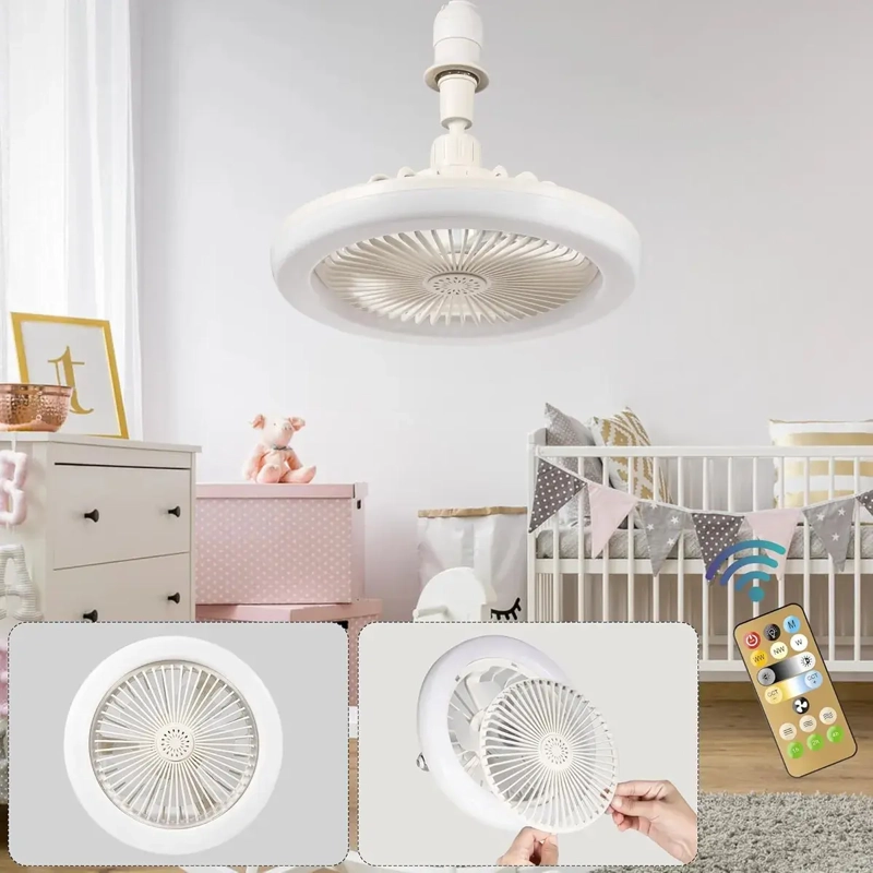 LAMPARA AMPOLLETA LED VENTILADOR MULTIUSO BAJO CONSUMO E27 - 7