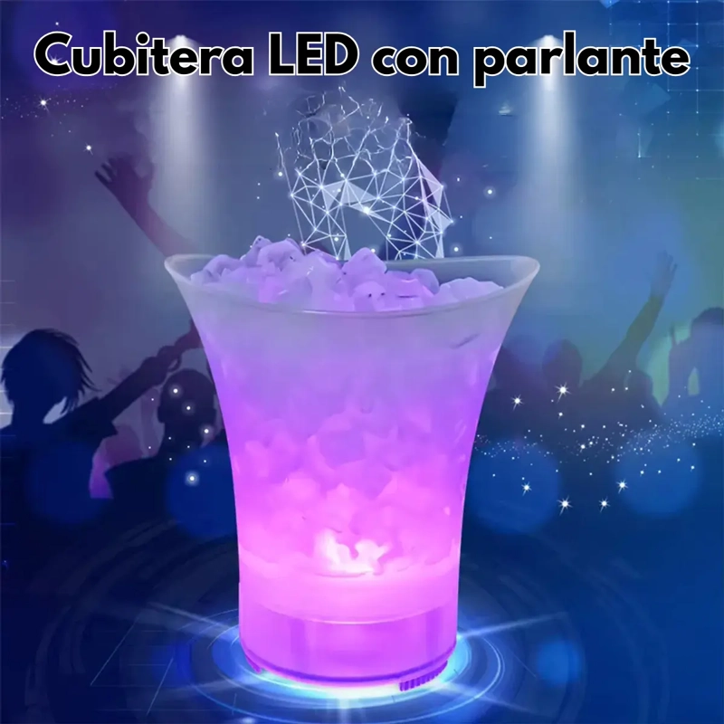 HIELERA CON PARLANTE BLUETOOTH LUCES LED COOLER SPEAKER - 3