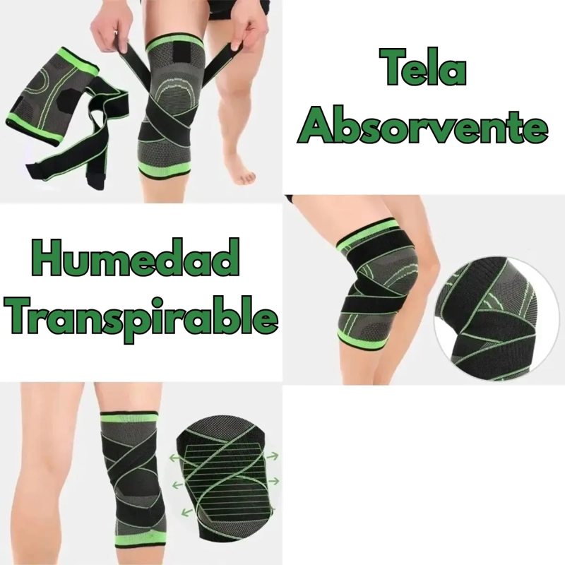 RODILLERA DEPORTIVA AJUSTABLE CON SOPORTE Y COMPRESION - 3