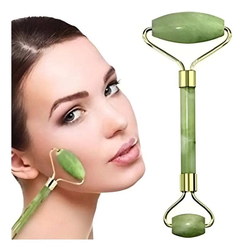 SET LIMPIEZA FACIAL CEPILLO Y RODILLO DE JADE MASAJEADOR - 2