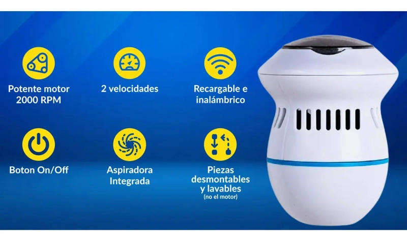 REMOVEDOR DE CALLOS ELE CTRICO CON ASPIRACION RECARGABLE - 4
