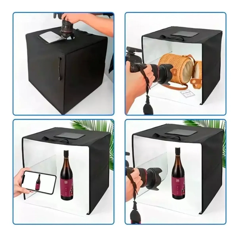 CAJA DE LUZ FOTOGRAFICO 40CM CON ARO LED PLEGABLE - 6