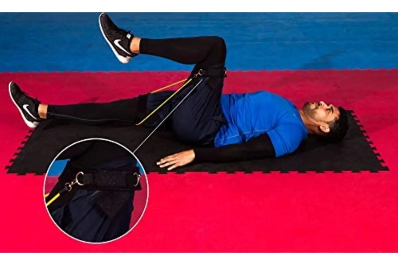 BANDAS ELASTICAS DE RESISTENCIA PIERNAS FITNESS EJERCICIOS - 4