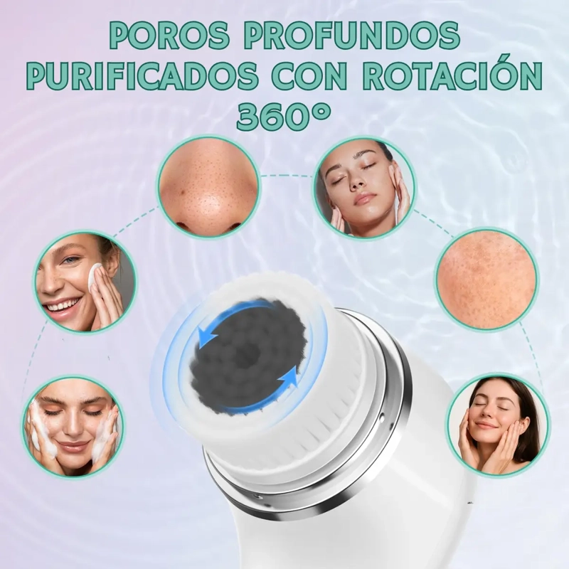 CEPILLO LIMPIADOR FACIAL ELE CTRICO 2 VELOCIDADES WATERPROOF - 4