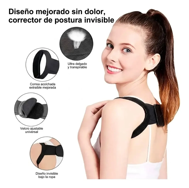 CORRECTOR POSTURA ESPALDA ALTA ORTOPE DICO AJUSTABLE UNISEX - 4