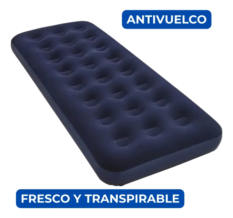COLCHON INFLABLE INDIVIDUAL 1 PLAZA 191X73X22CM CAMPING - 4