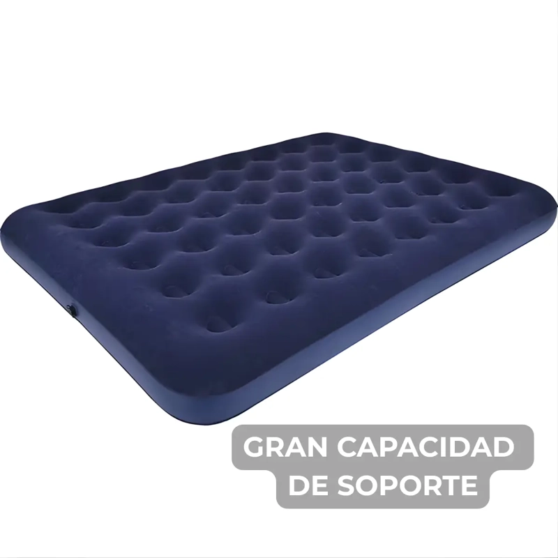 COLCHON INFLABLE MATRIMONIAL 2 PLAZAS 191X137X22CM CAMPING - 2