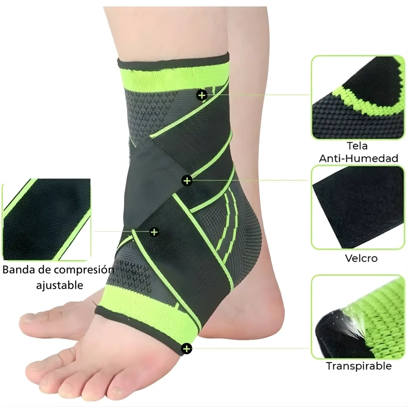 TOBILLERA DEPORTIVA COMPRESION AJUSTABLE SOPORTE TOBILLO - 2