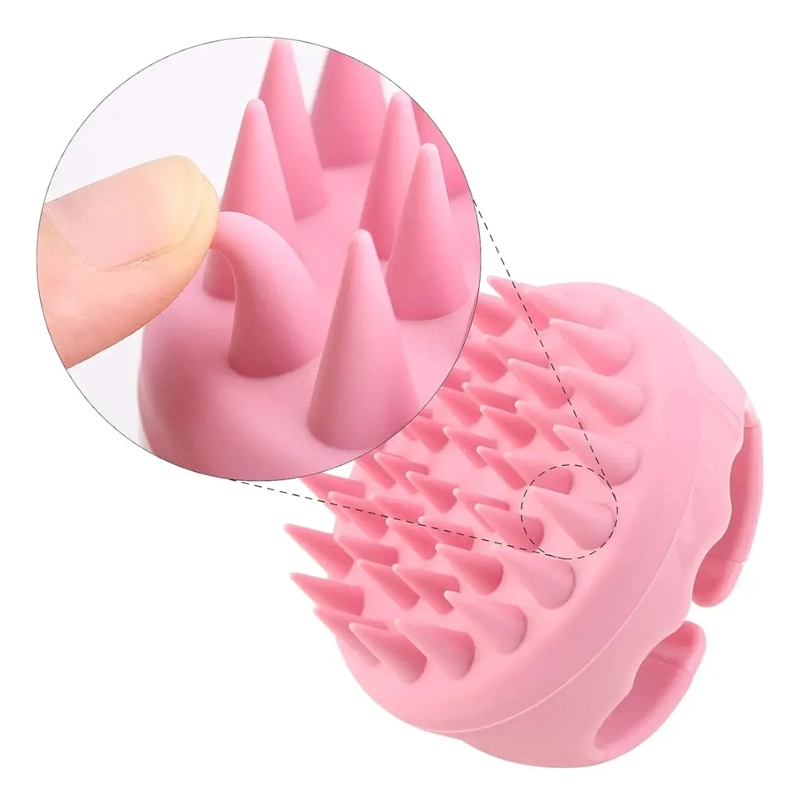 CEPILLO MASAJEADOR DE SILICONA PARA CUERO CABELLUDO Y LAVADO - 3